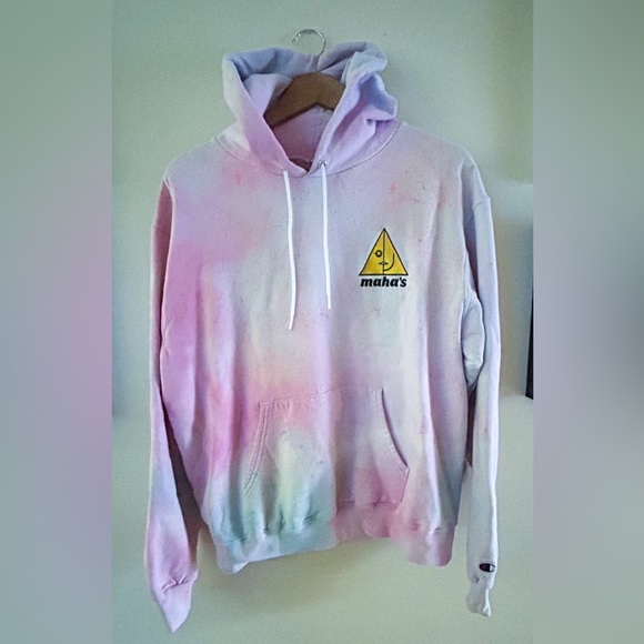 CHAMPION x MAHA’S One-Off Promotional Pastel Tie-Dye Hoodie – Embroidered - Picture 2 of 4